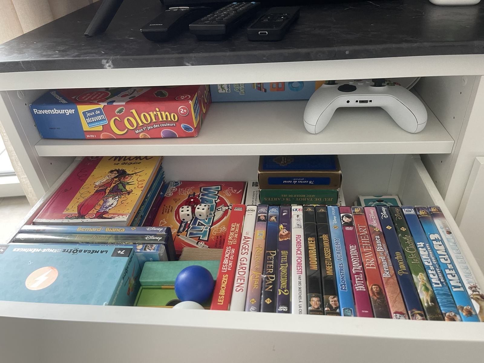 Board games, books and DVDs for children